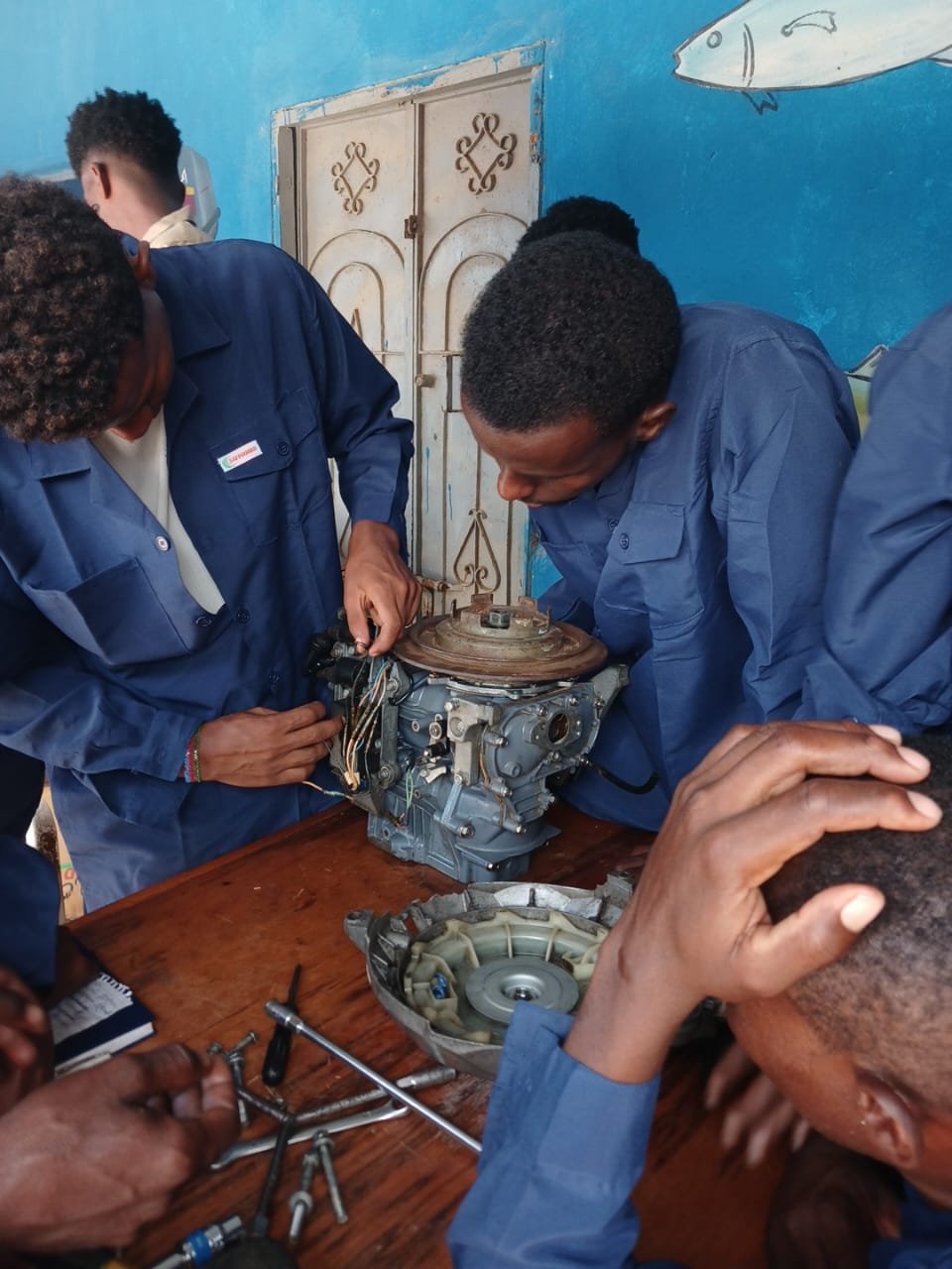 Training and field instruction at PMAFRI, Bosaso